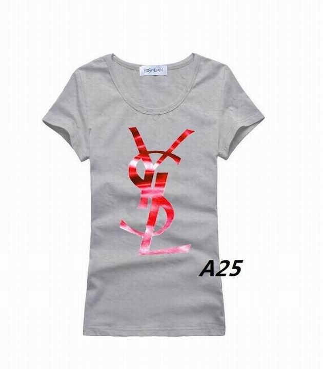 YSL short round collar T woman S-XL-195